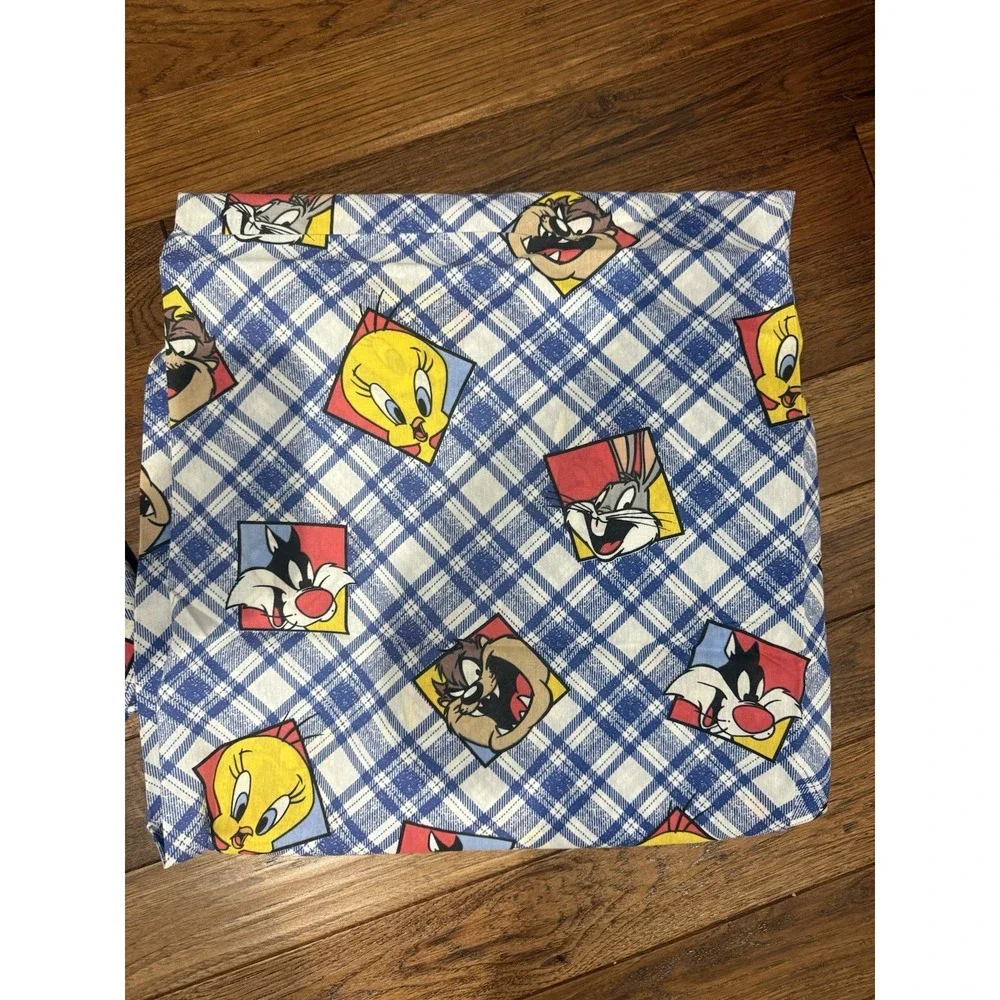 1995 Looney Tunes Toons Twin Flat & Fitted Sheet Taz Tweety Sylvester Bugs Bunny